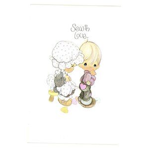 Precious Moments Sew In Love Postcard By Jonathan David Vintage Collectible
